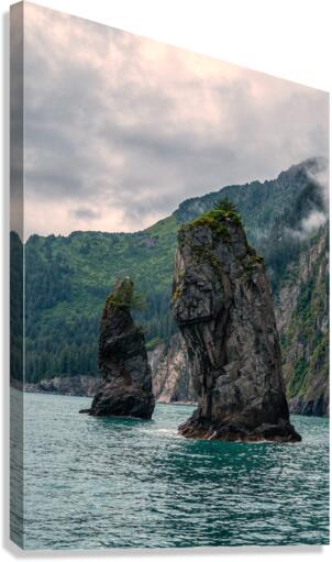 Alaskan Sea Stacks Canvas Print