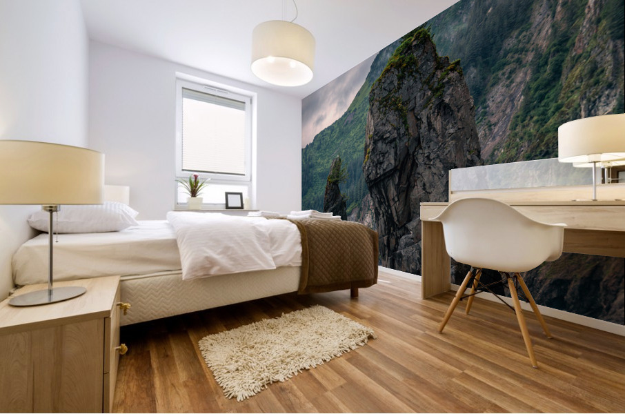 Alaskan Sea Stacks Mural print